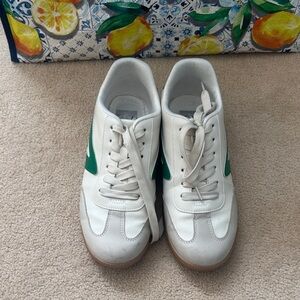 Dolce Vita White and Green Sneakers